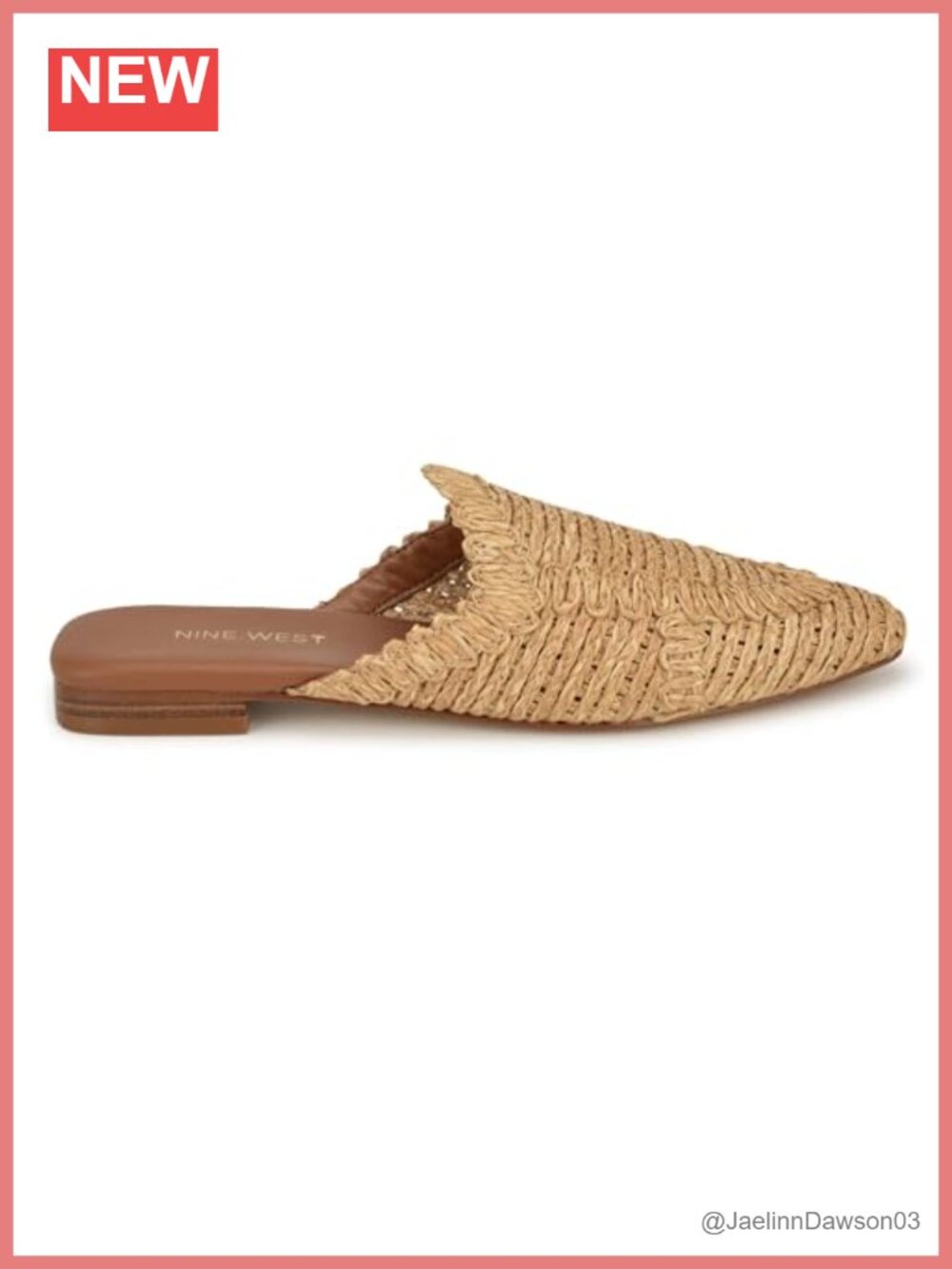 Nine West Women's Cleigha Pointy Toe Mules - Sli p-On PU Leather - Picture 4 of 6